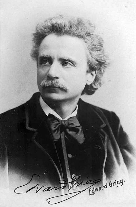 Portrait noir et blanc de Edvard Grieg
