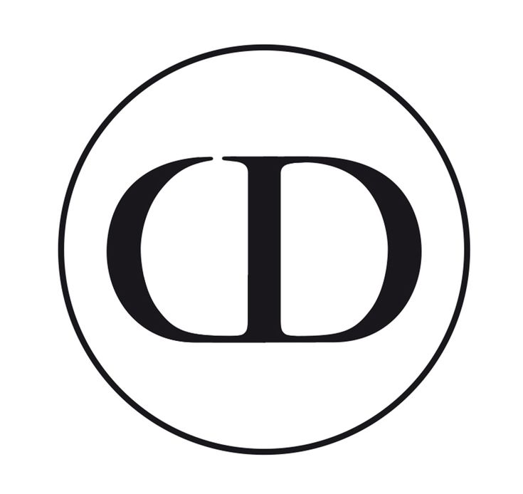 Le logo ovale de Dior représentant les motifs des sièges de l'époque Louis XVI.