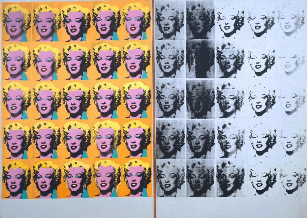 Marilyn Diptych. Réalisé par Andy Warhol en 1962.
