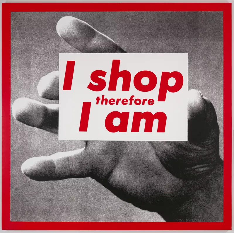 Oeuvre "I shop therefore I am" de Barbara Kruger