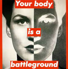 L'oeuvre "Your body is a battleground" dans sa version original