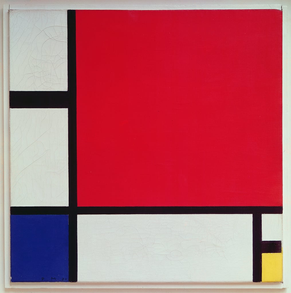 "Composition avec rouge, bleu et jaune", Mondrian, 1930
